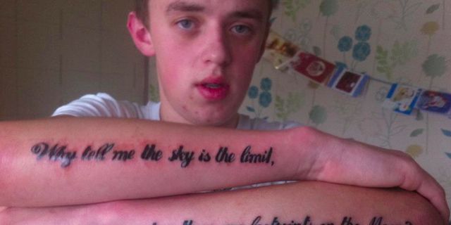 Apprentice fan gets quote tattoo on arm