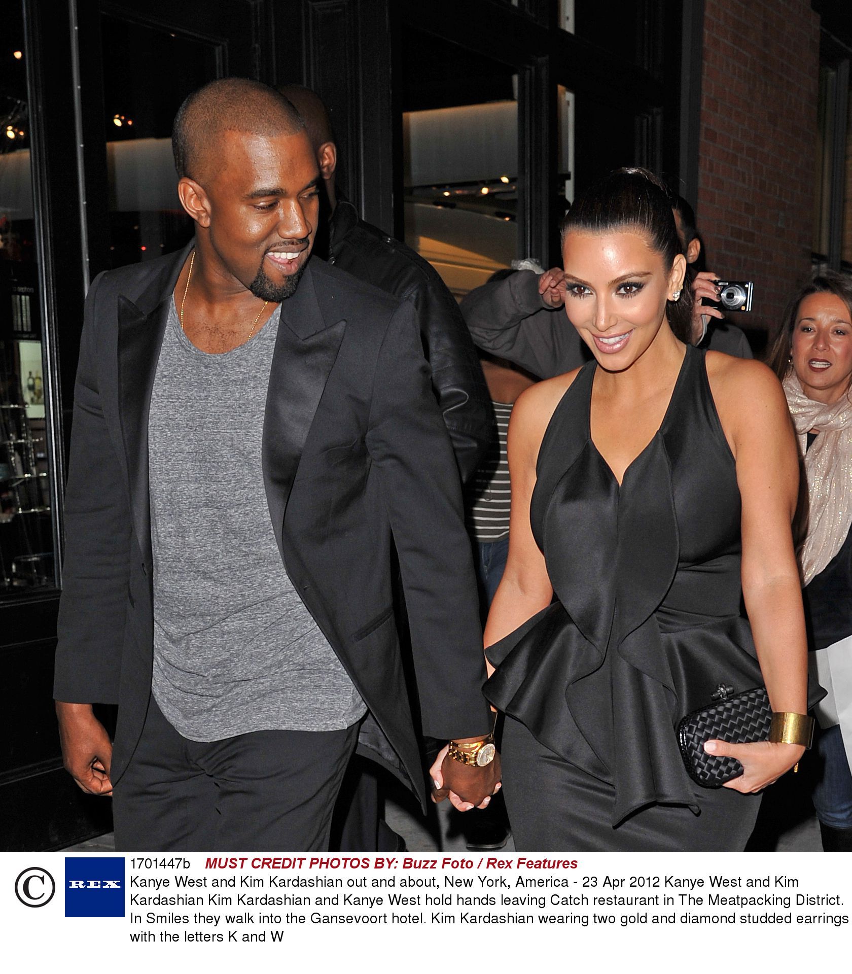 Kim Kardashian and Kanye West Dine at Zuma NYC