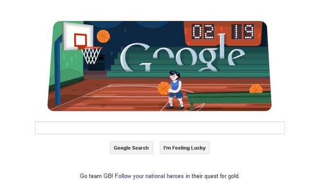 Google Doodle: Playable basketball