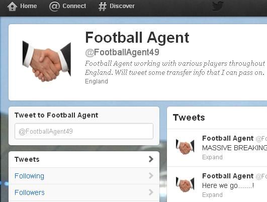 Twitter 'football Agent' Admits Hoax