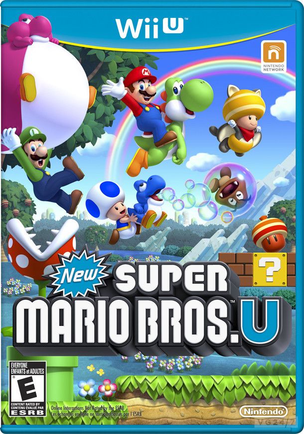 Nintendo Wii U Console New Super Mario Bros. U Bundle In Box w/ All Cables
