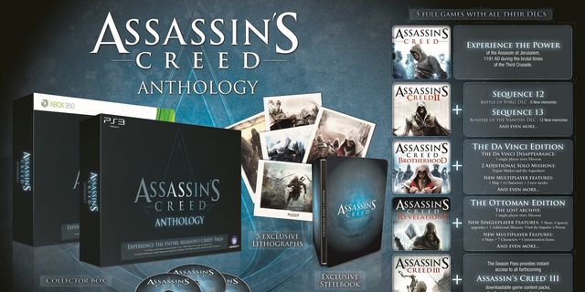 Assassin's Creed XBOX 360 Game Bundle 2, 3 + Brotherhood & Revelations Fast  Ship
