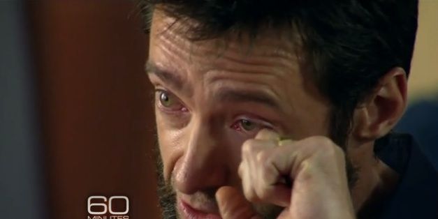 Hugh Jackman Emotional During Interview