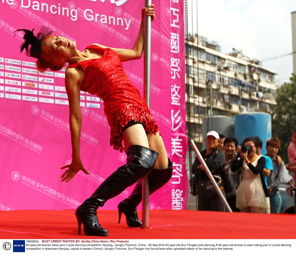 Grandmother takes up pole dancing