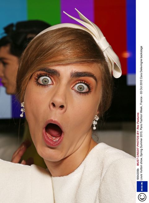Cara Delevingne S Funny Faces At Lfw