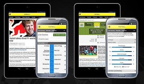 BBC Sport launches Android mobile app