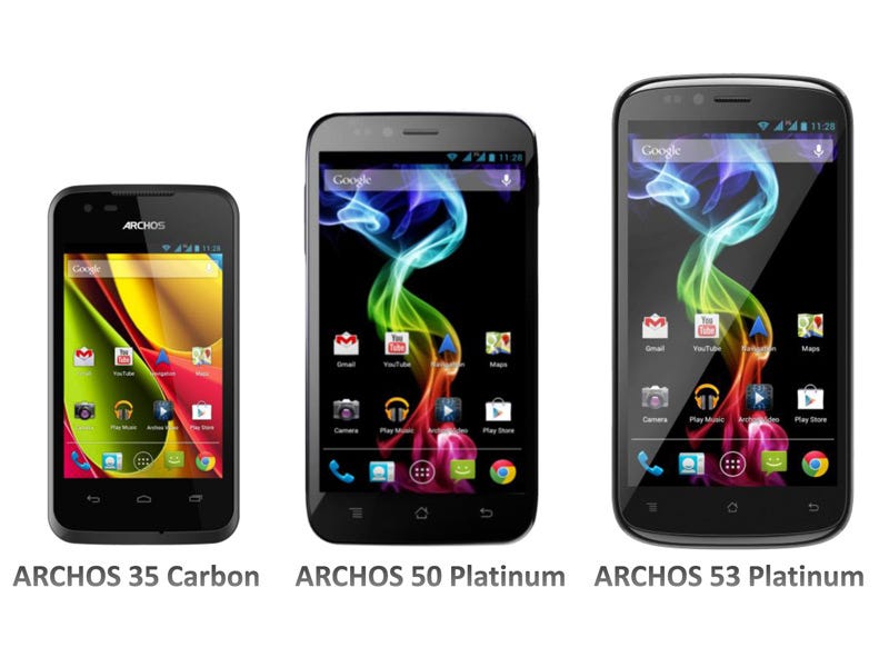 Archos unveils trio of Android phones