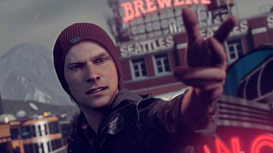 Infamous: second son. Infamous second son Юджин. Second sщn Юджин (задрот) босс. Маска зайца infamous second son.