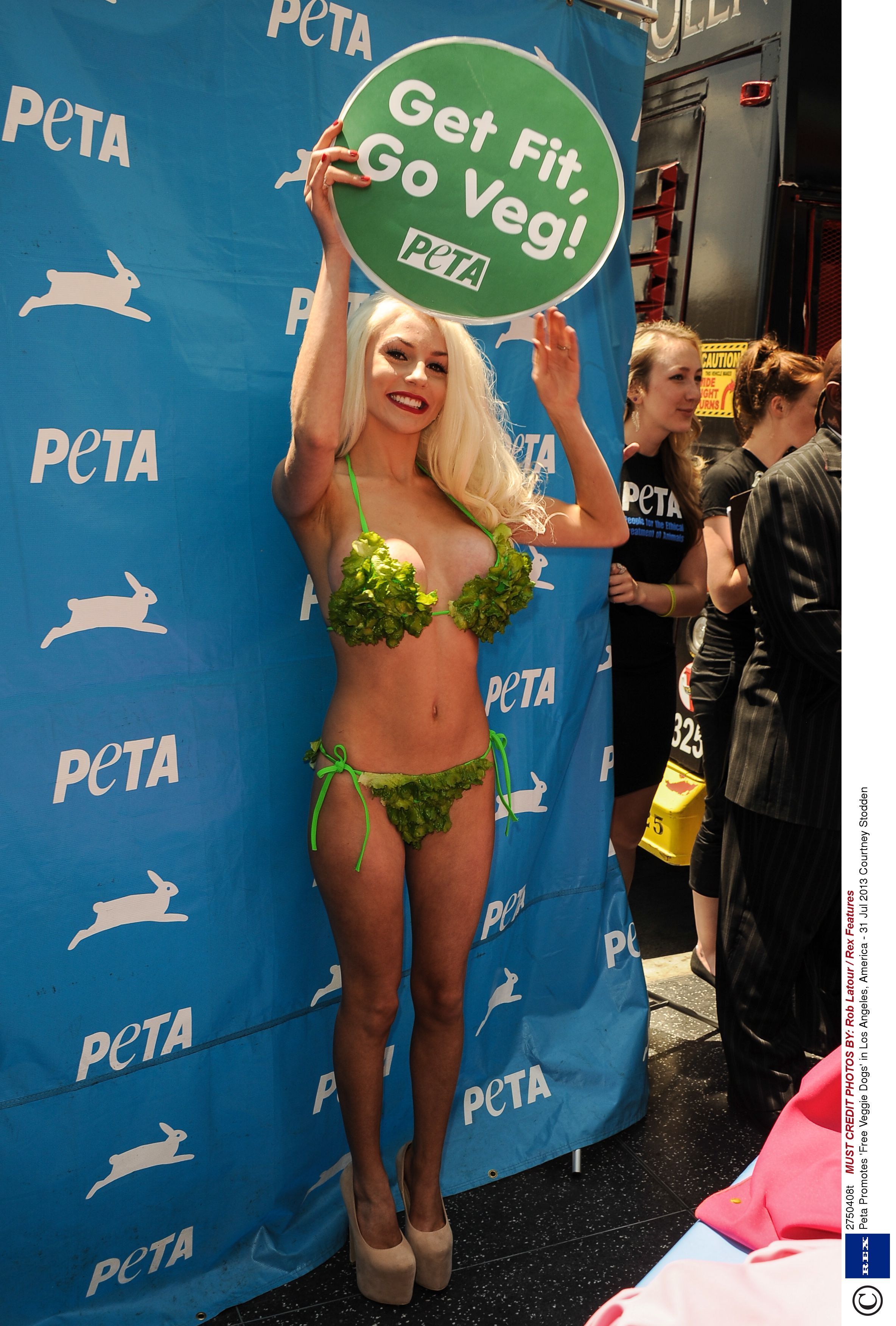Courtney Stodden bares her boobs in a tiny LETTUCE bikini - but it is all  for PETA, honest - Mirror Online