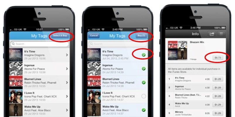 Shazam Adds Select & Buy Feature On Ios