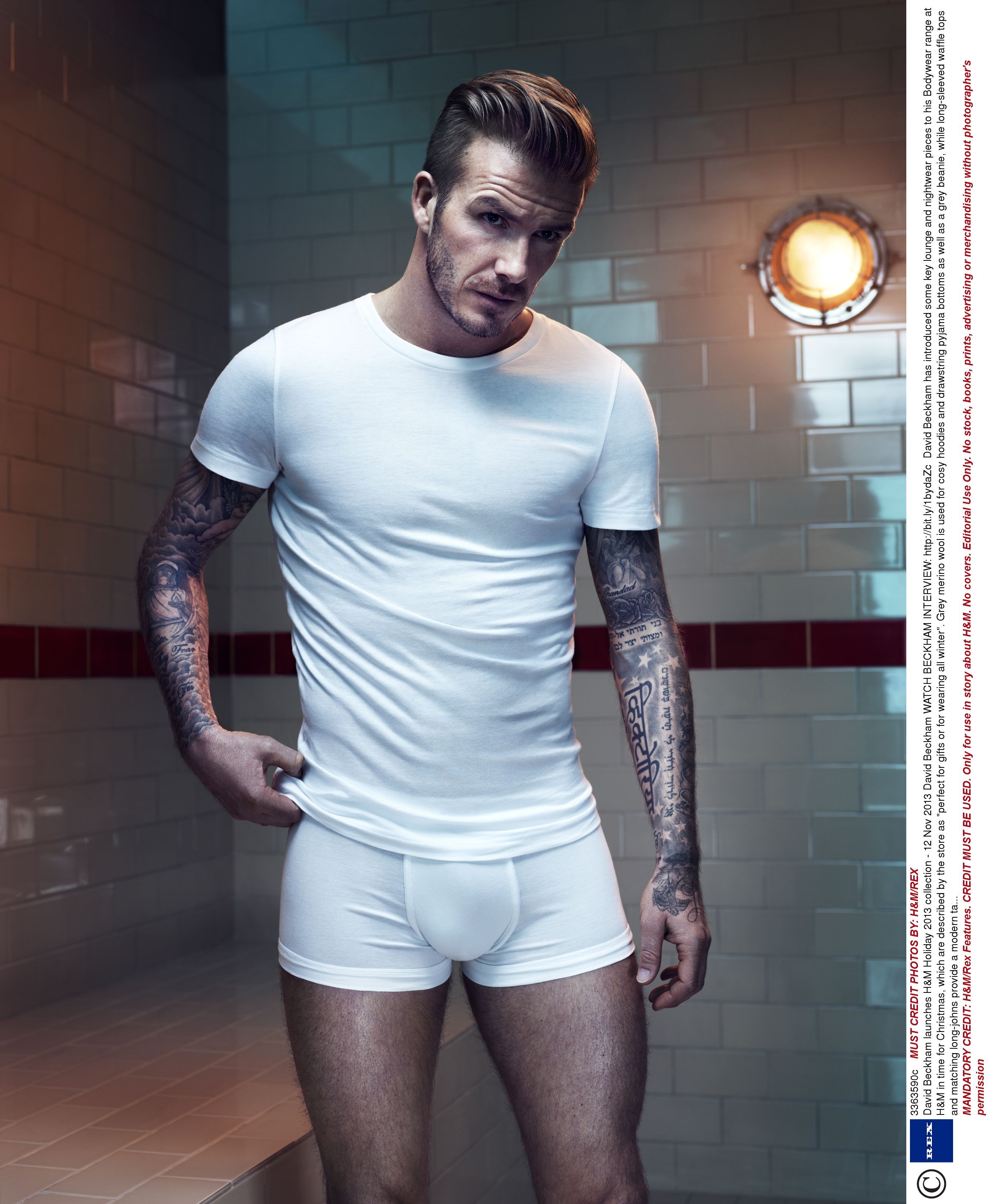 David Beckham strips off for H M