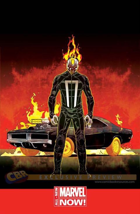 Ghost Rider switches motorcycle for car