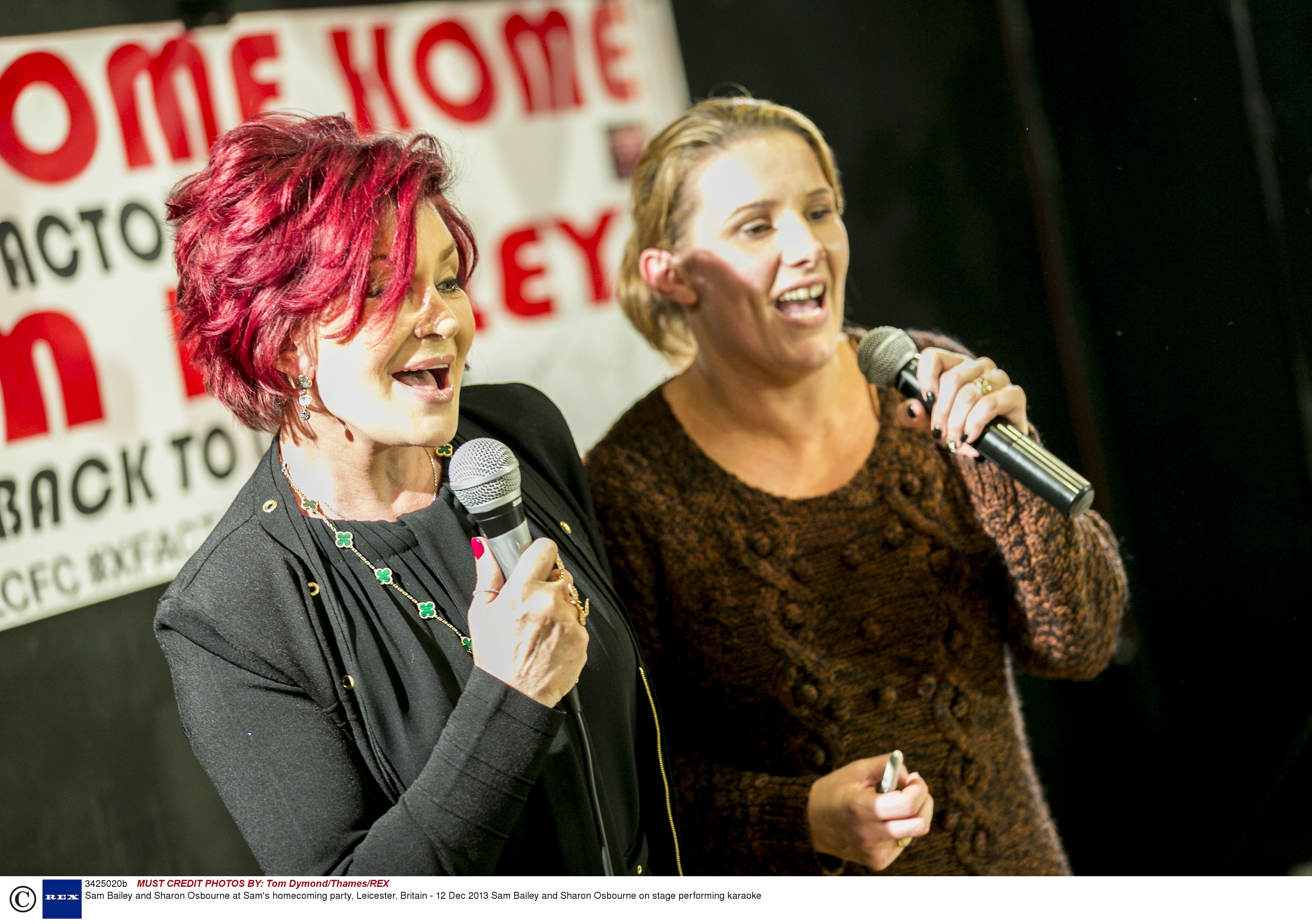 Sharon Osbourne duets with Sam Bailey