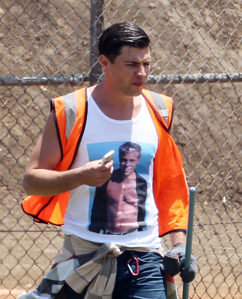 Brad Pitt attacker wears Brad Pitt T-shirt Brad Pitt Attacker Wears Brad Pitt T-Shirt
