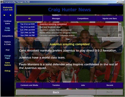 menu bar championship manager 0102