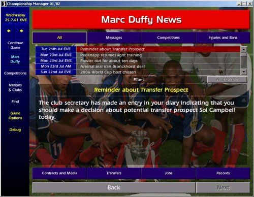 what to do when a player is unhappy championship manager 01/02