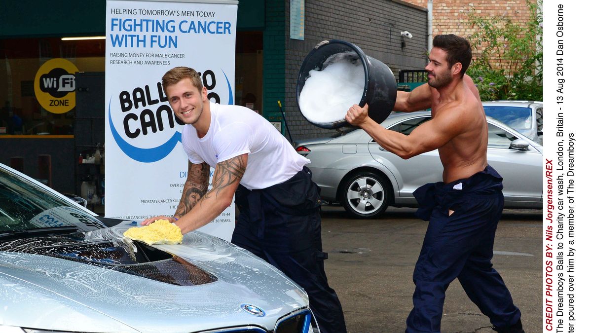 Dan Osborne takes part in charity car wash