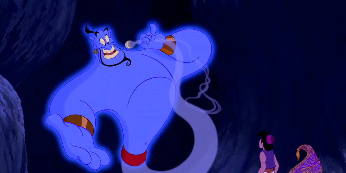 Aladdin Genie Robin Williams Original Aladdin 1992 Disney Animated Film  Edible Cake Topper Image ABPID52777