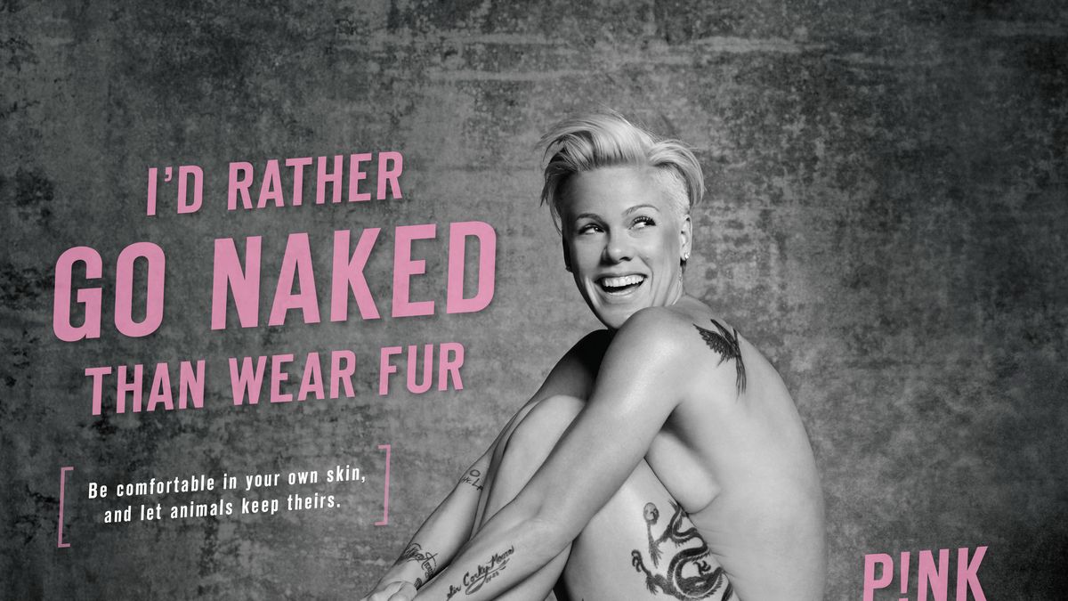 Pink goes nude for PETA US billboards