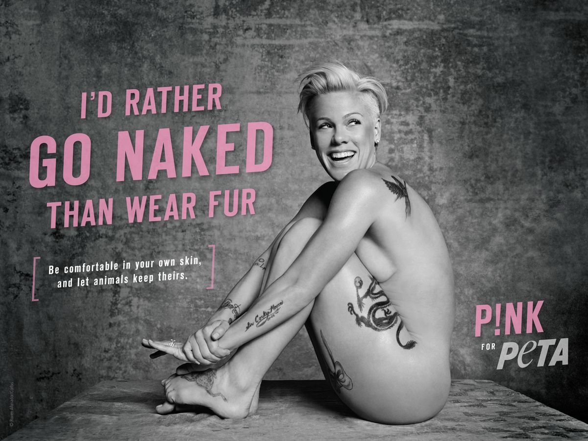 Pink goes nude for PETA US billboards