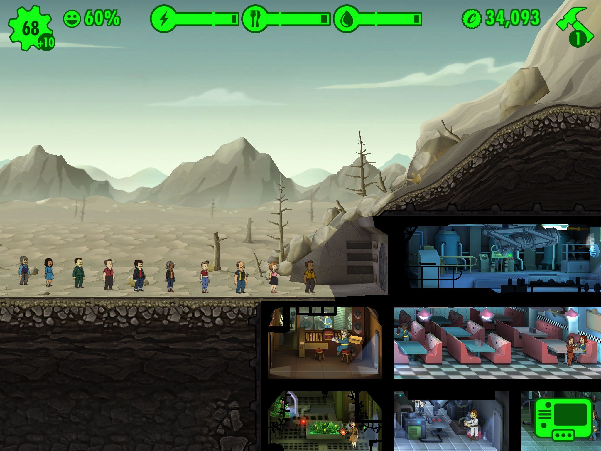 cheat codes for fallout shelter pc