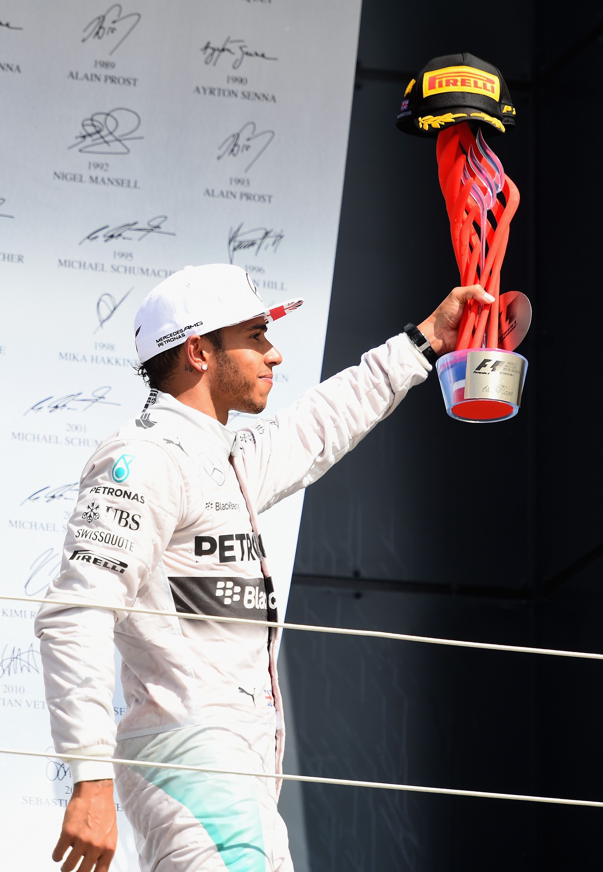Hamilton: New F1 trophy robots are weird and OTT