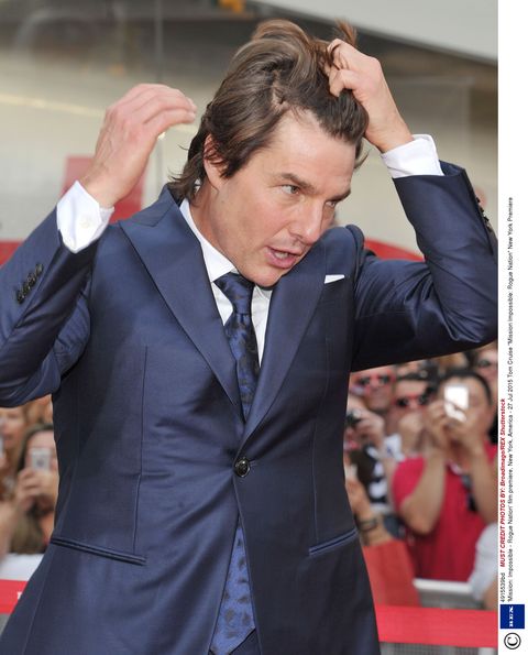 Mission Impossible 5 Tom Cruise Blue Suit 