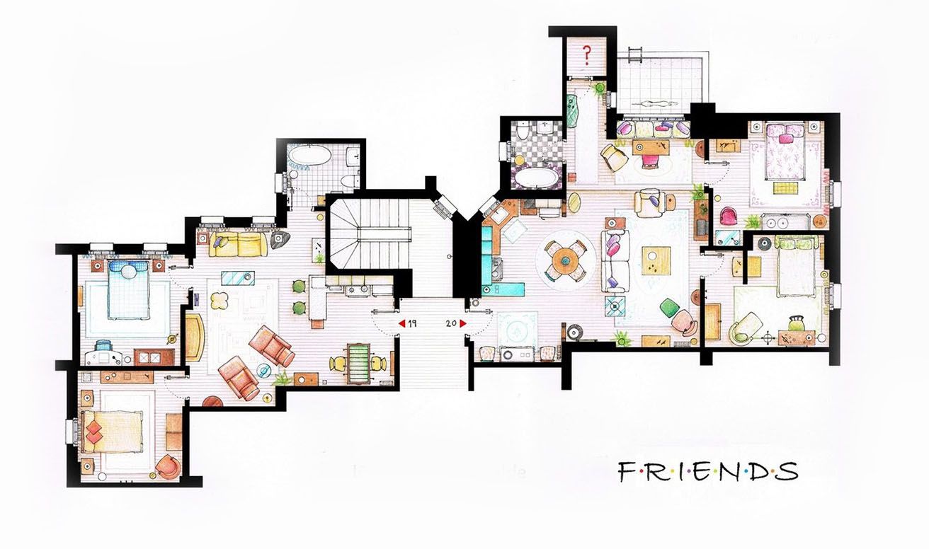 Tv Floorplans How The Apartments In Your Favourite Shows Are