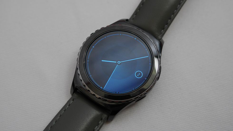 Blue, Product, Watch, Glass, Watch accessory, Wrist, Technology, Strap, Azure, Black, 