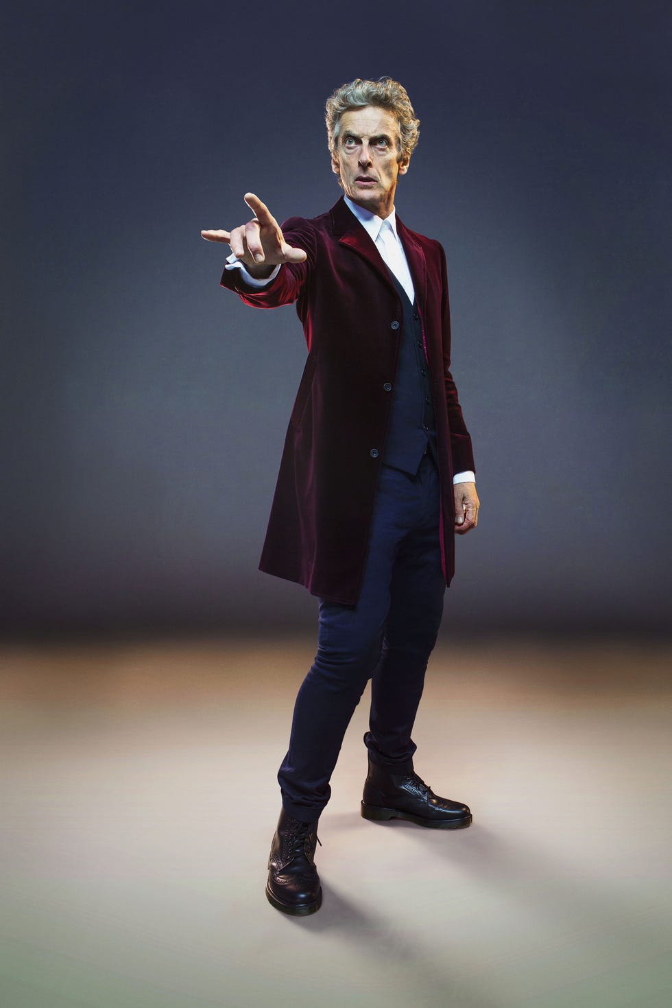 David Tennant dressed up as Peter Capaldi's Twelfth Doctor and it