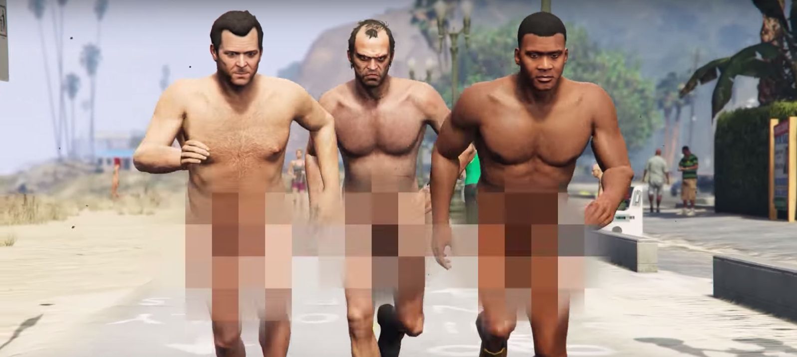 GTA 5 stars get naked for Blink 182 video image