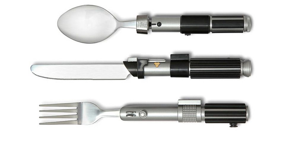 Eat like a Jedi with this Star Wars lightsaber cutlery set
