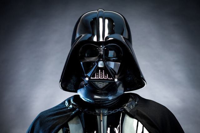 darth vader, supervillain, fictional character, toy, personal protective equipment, black, mask, costume accessory, costume, cloak,