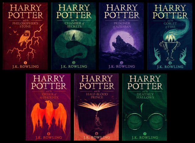 These new digital Harry Potter book covers designed by Olly Moss are magic