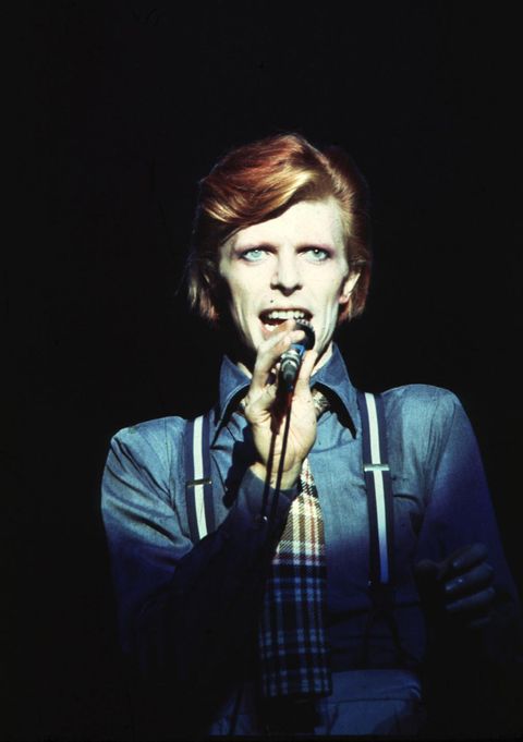 David Bowie on the Diamond Dogs tour, 1974
