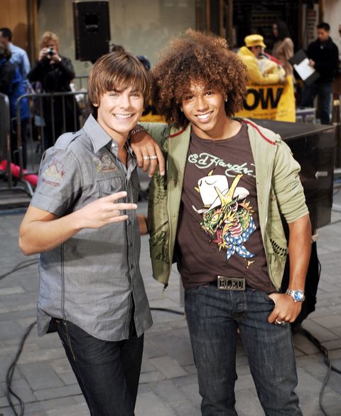 zac efron and corbin bleu of high school musical perform on nbc's today show in 2006