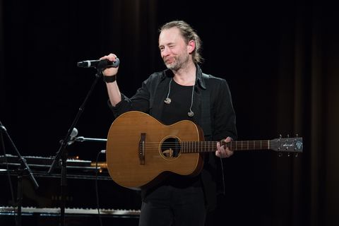 Thom Yorke performs during Pathway to Paris