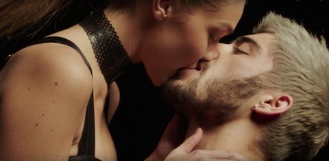 Zayn Malik and Gigi Hadid in 'Pillowtalk' video