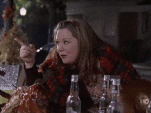 Melissa McCarthy in Gilmore Girls - drunk Sookie (GIF)