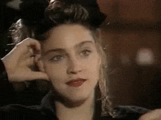 Madonna rolls her eyes gif