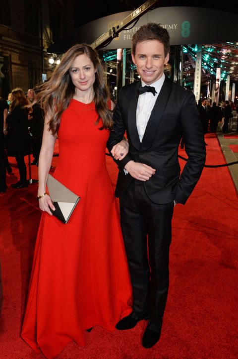 BAFTA 2016 film awards: Eddie Redmayne and Hannah Bagshawe