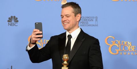 Matt Damon at the Golden Globes 2016