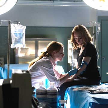 Lauren Ambrose and Gillian Anderson in The X-Files episode 6: 'My Struggle II'