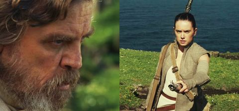 Luke Skywalker and Rey in Star Wars Episode 8