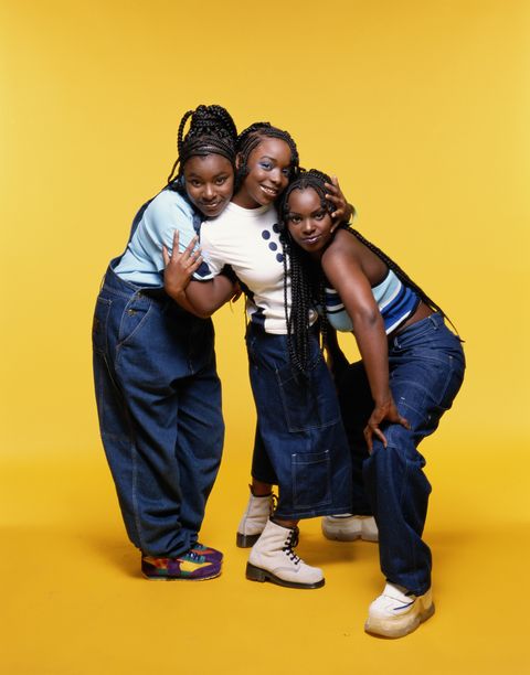 British R&B girl group Cleopatra, circa 1998. They are sisters Cleo, Yonah, and Zainam Higgins.