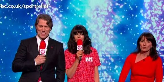 Sport Relief Everyone Is Chuckling About Davina Mccall S Camel Toe Wardrobe Malfunction Even Davina