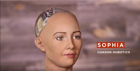 Android Sophia from Hanson Robotics during CNBC interview