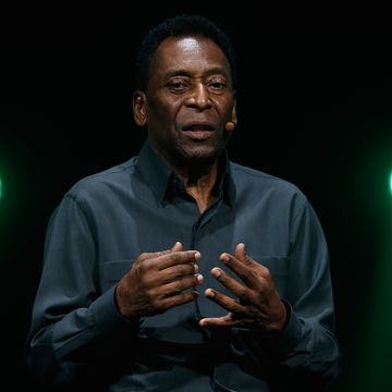 pele speaks during the electronic arts e3 press conference