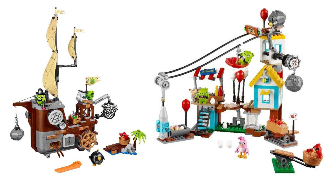 Lego angry birds discount pig city teardown