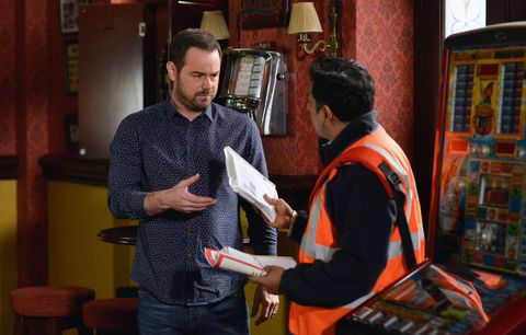 Masood and Mick discuss Nancy's plans. ​